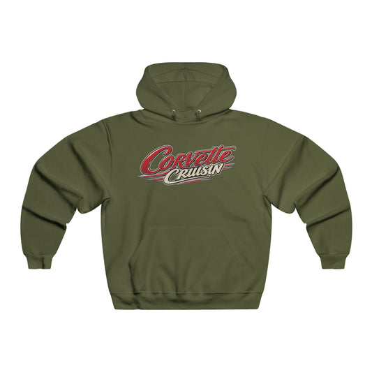 Corvette Cruisin' Hoodie — Vintage Red Corvette Graphic Sweatshirt