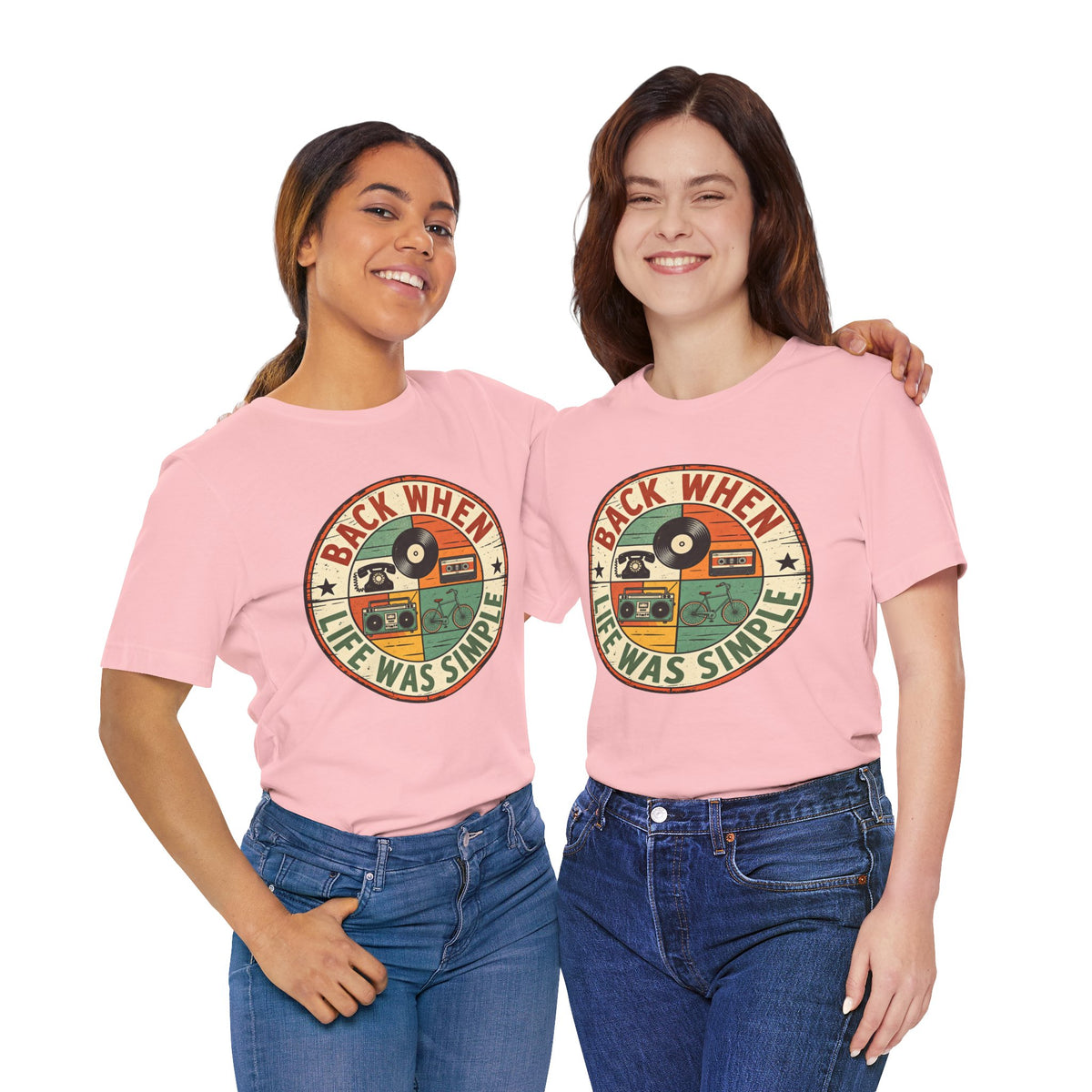 Back When Life Was Simple Vintage Retro T-Shirt