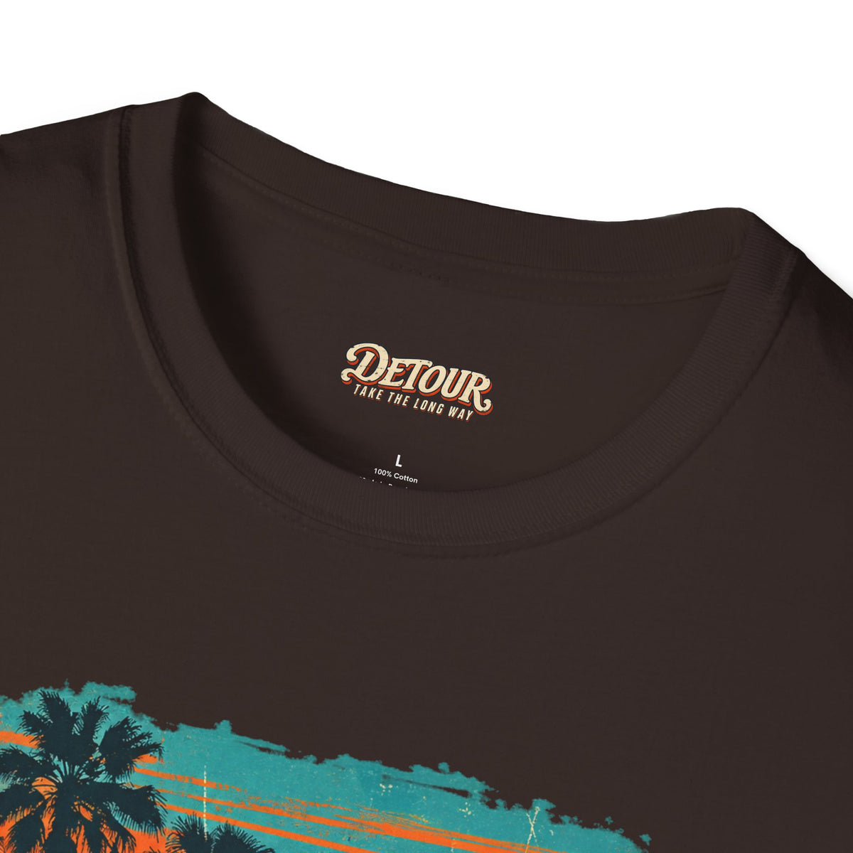 Retro Sunset Van T-Shirt – Tropical Beach Road Trip Graphic