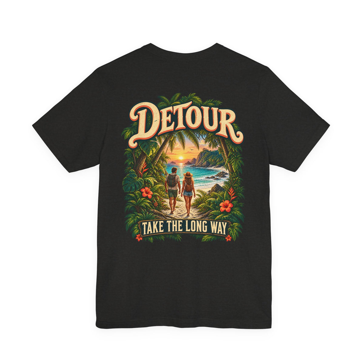 Detour Take the Long Way Tropical Adventure T-Shirt