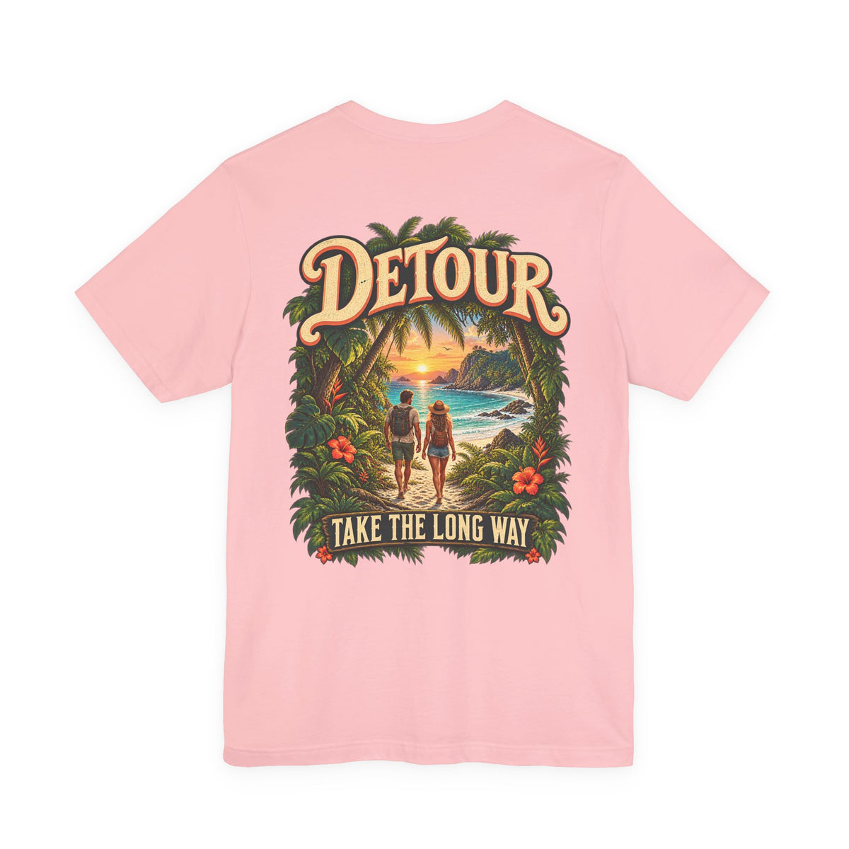 Detour Take the Long Way Tropical Adventure T-Shirt