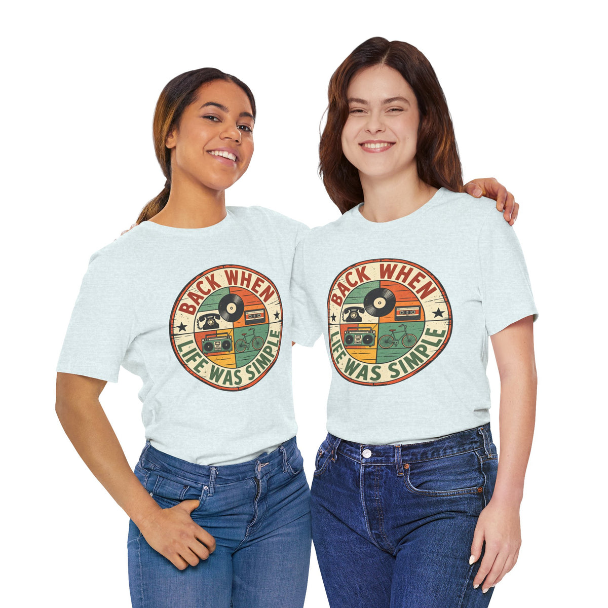 Back When Life Was Simple Vintage Retro T-Shirt