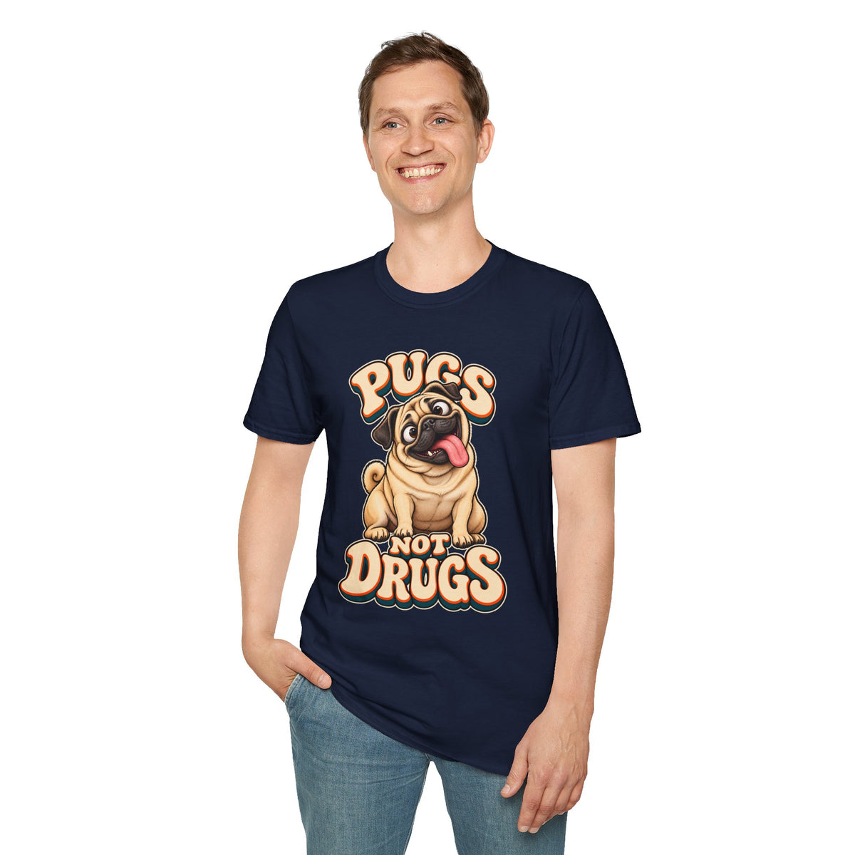Pugs Not Drugs Funny Pug T-Shirt