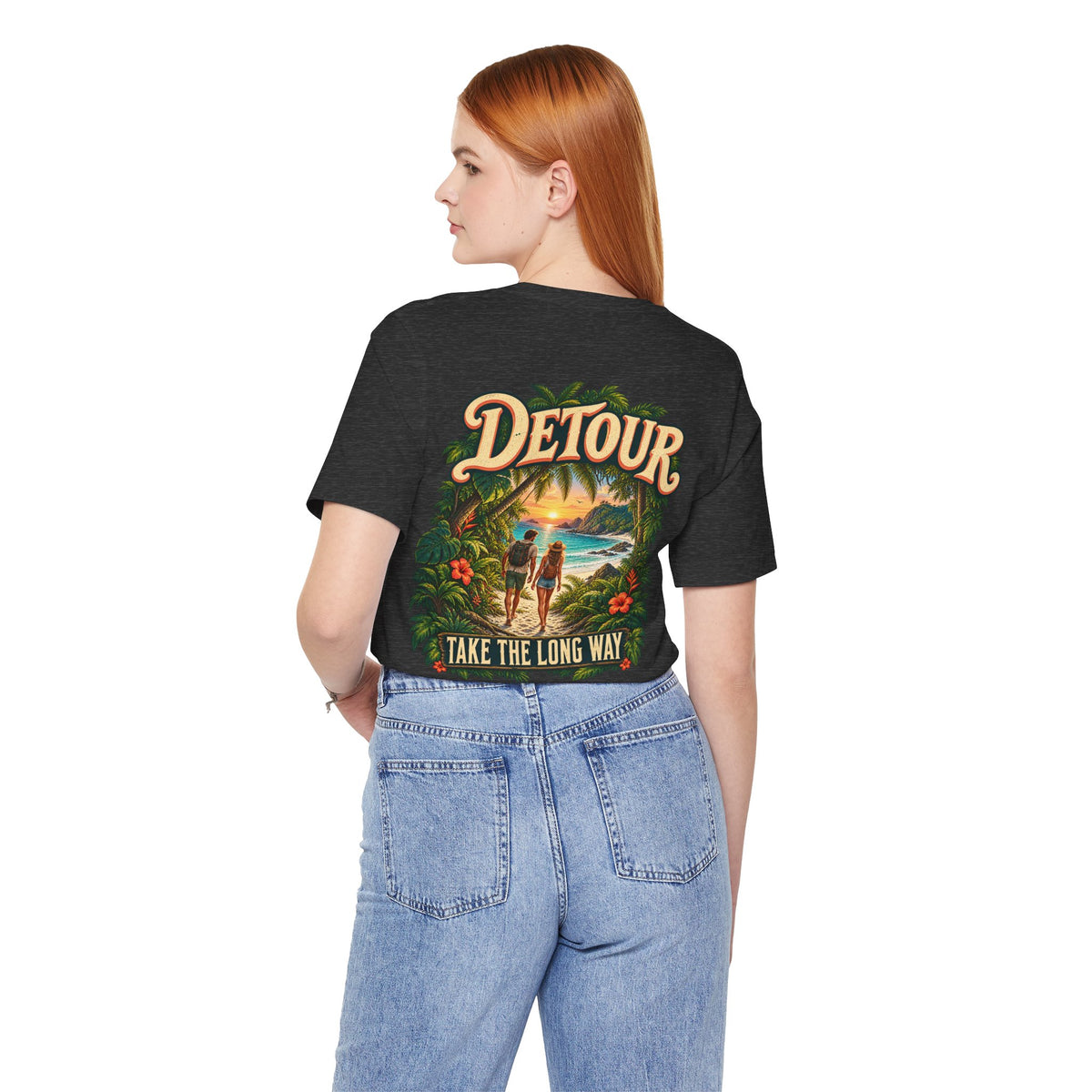 Detour Take the Long Way Tropical Adventure T-Shirt