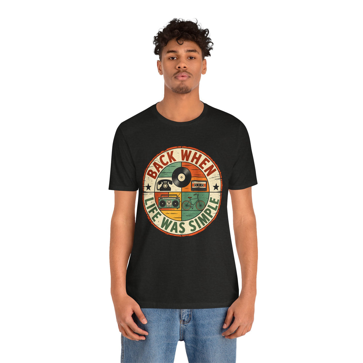 Back When Life Was Simple Vintage Retro T-Shirt