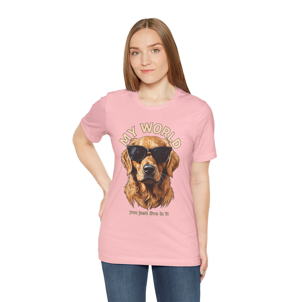 My World Golden Retriever Sunglasses T-Shirt
