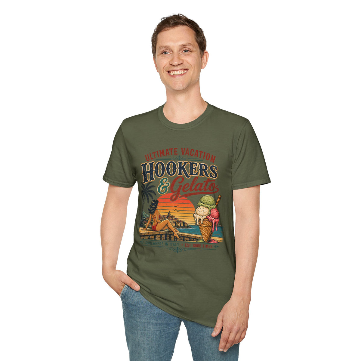 Hookers & Gelato Ultimate Vacation T-Shirt