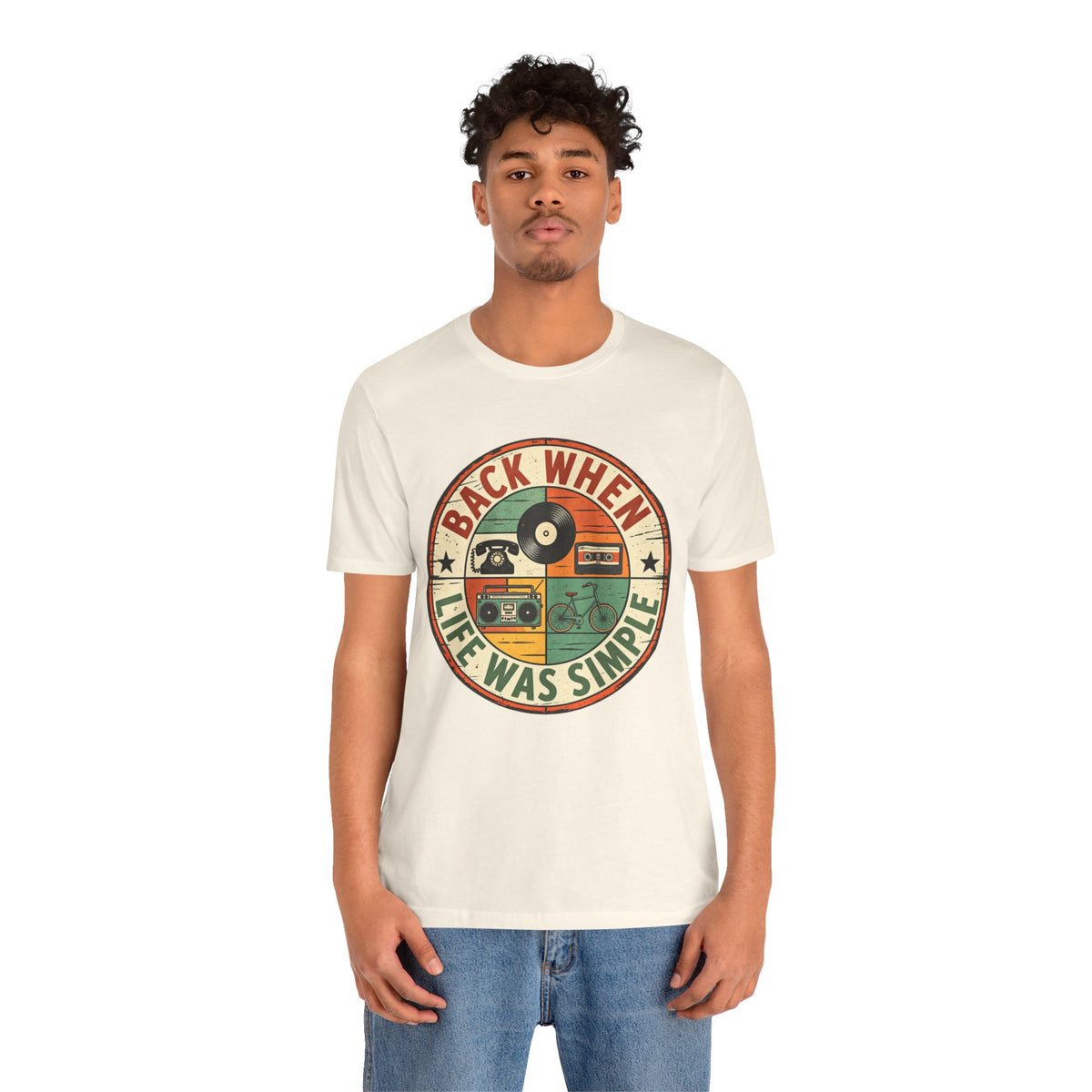 Back When Life Was Simple Vintage Retro T-Shirt