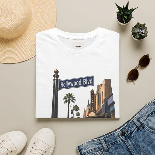 Hollywood Blvd T-Shirt — Vintage Palm Trees & Walk of Fame Tee