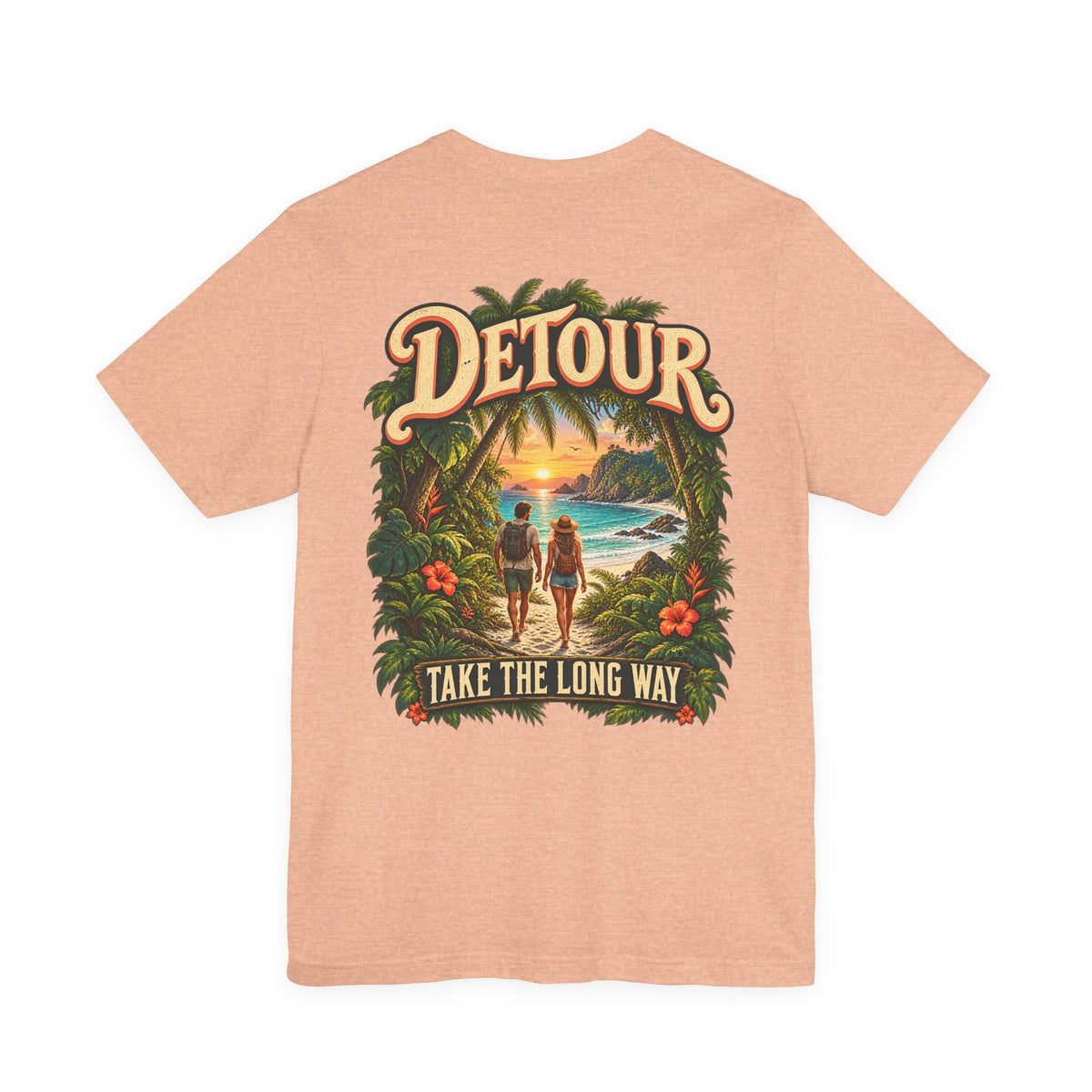 Detour Take the Long Way Tropical Adventure T-Shirt