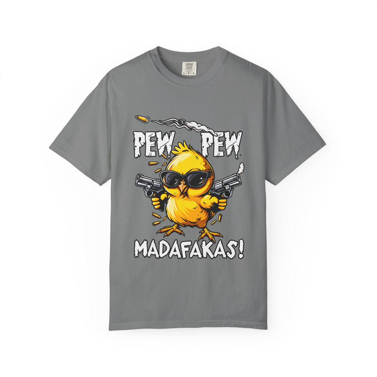 Pew Pew Madafakas Funny Duck Graphic T-Shirt