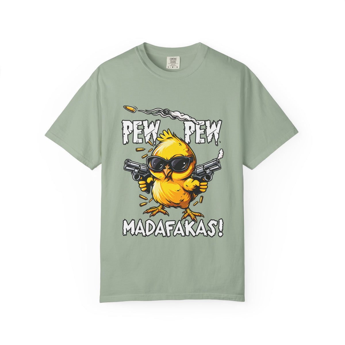 Pew Pew Madafakas Funny Duck Graphic T-Shirt