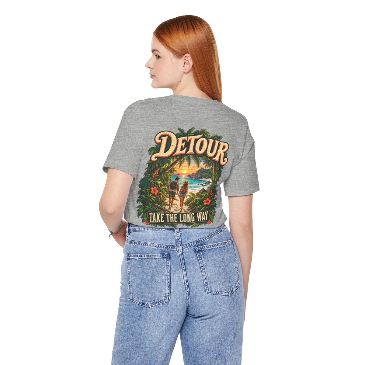 Detour Take the Long Way Tropical Adventure T-Shirt