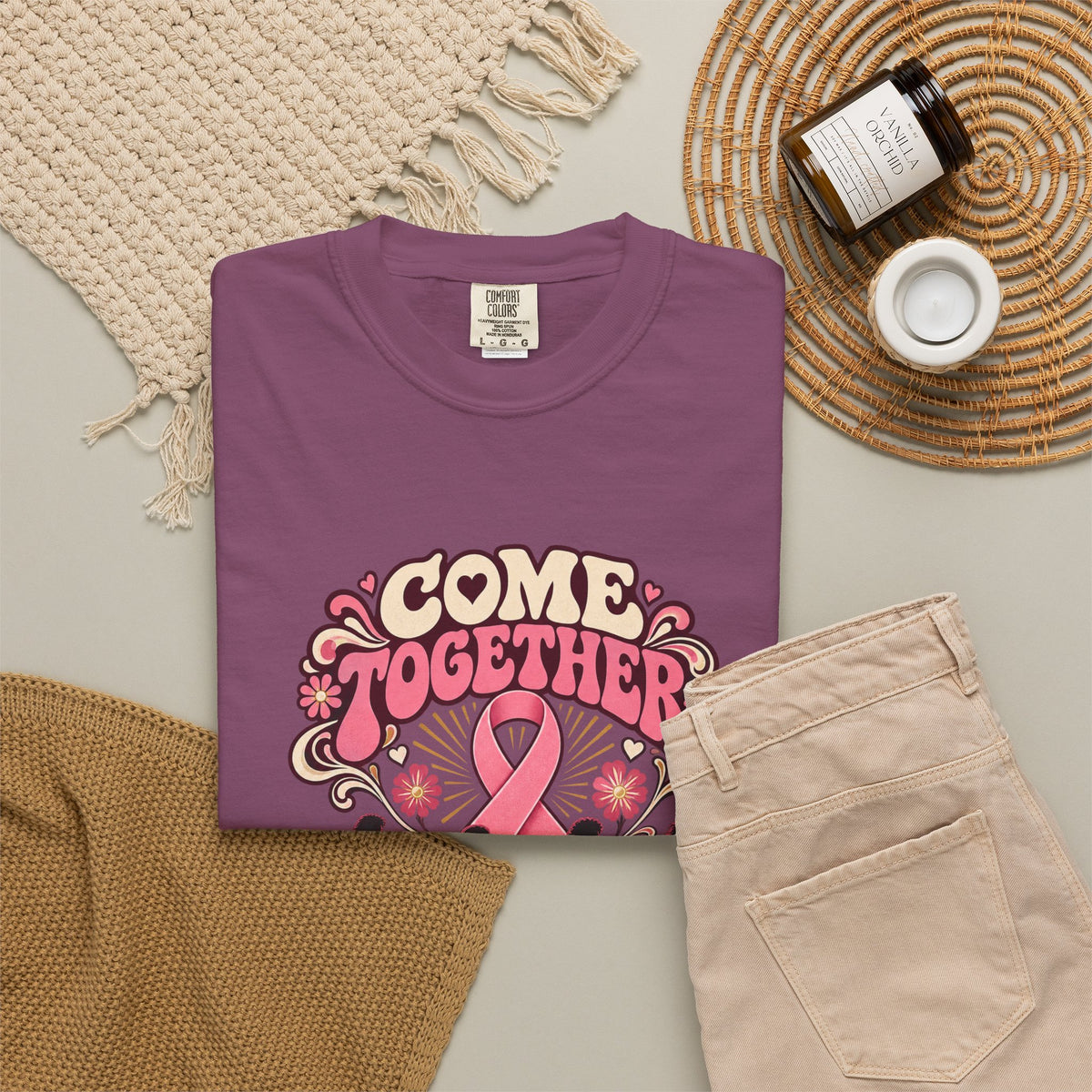 Breast Cancer Awareness 'Come Together for a Cure' T-Shirt