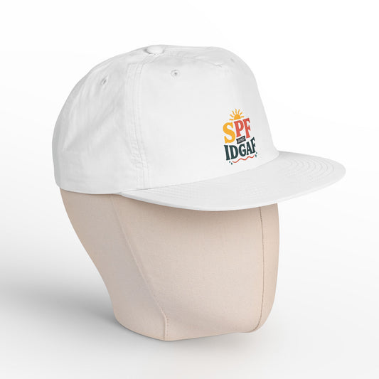 SPF IDGAF Surf Cap | Retro Sun Typography Hat