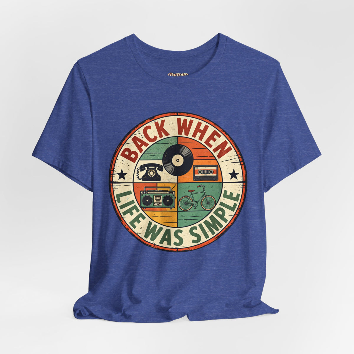 Back When Life Was Simple Vintage Retro T-Shirt