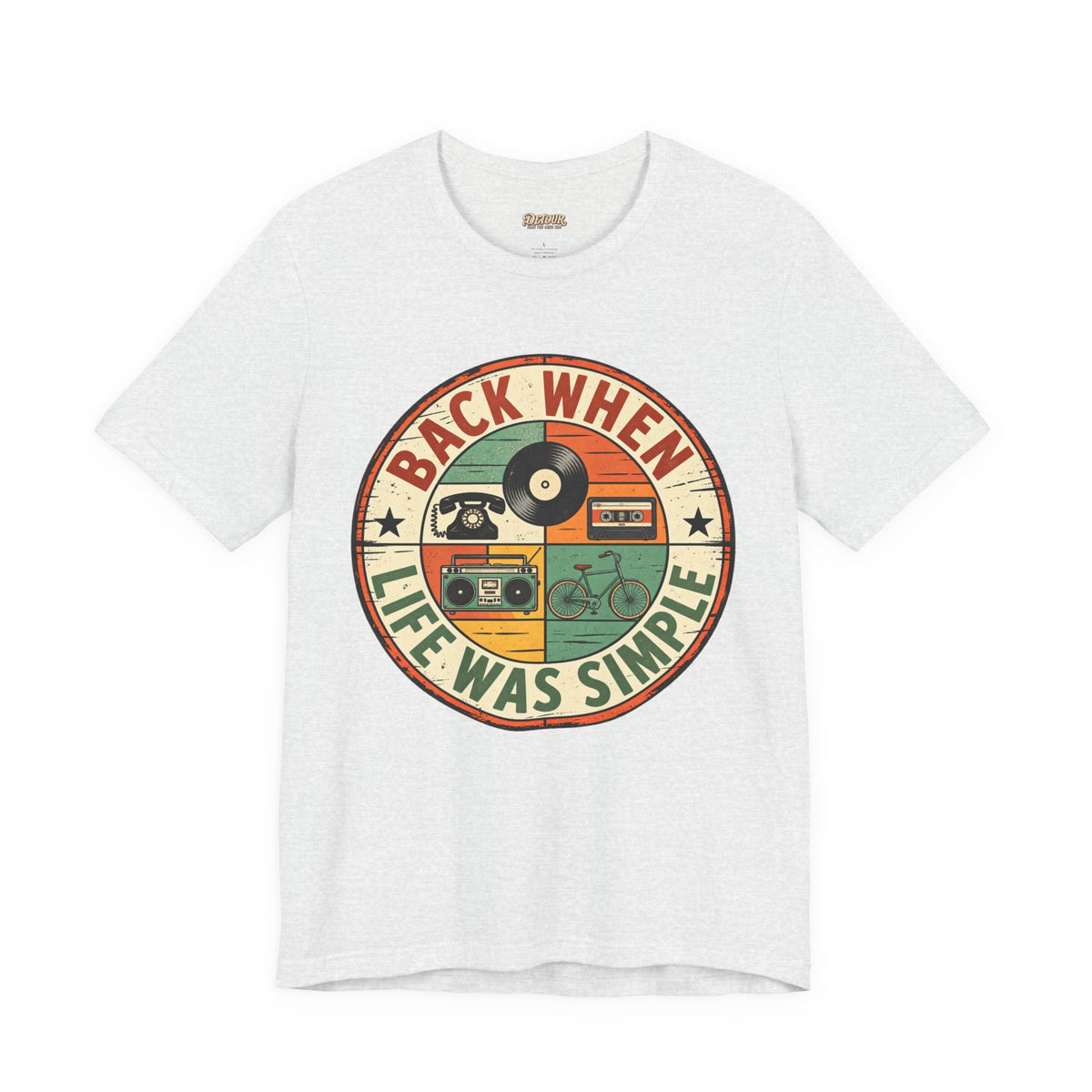 Back When Life Was Simple Vintage Retro T-Shirt