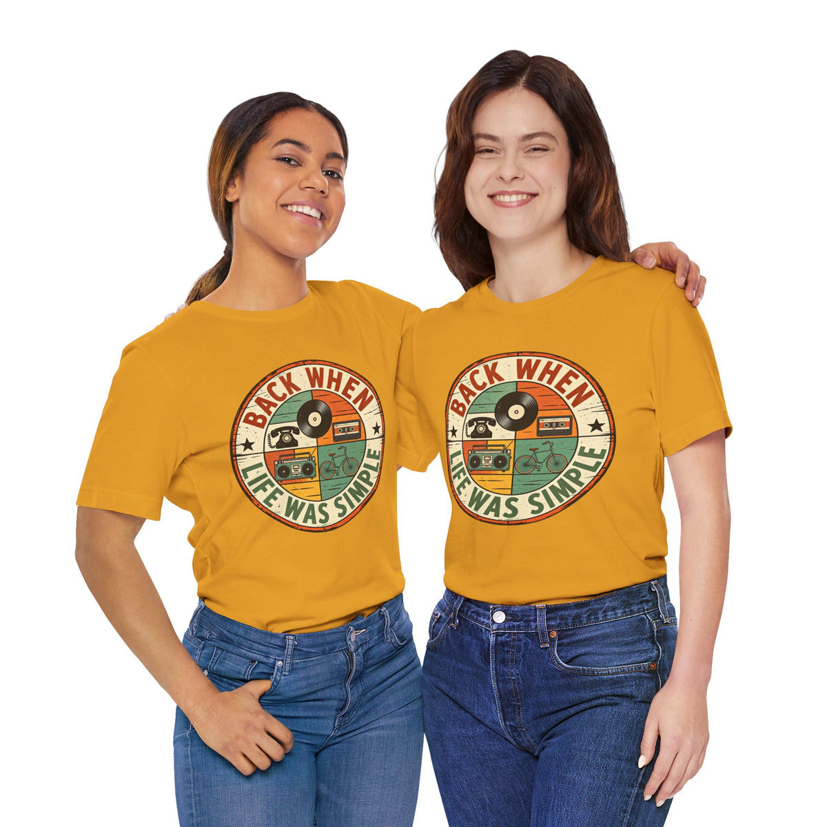 Back When Life Was Simple Vintage Retro T-Shirt