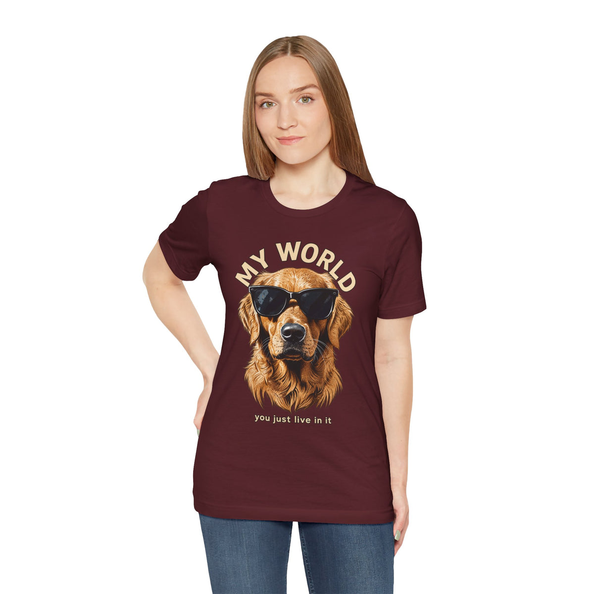 My World Golden Retriever Sunglasses T-Shirt
