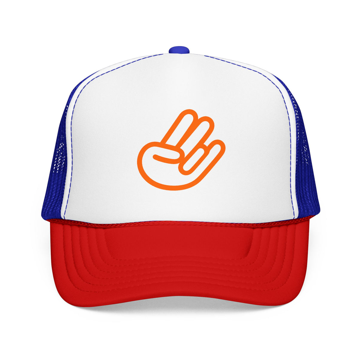 Shocker Foam Trucker Hat — Retro Orange Surf Vibe Mesh Cap