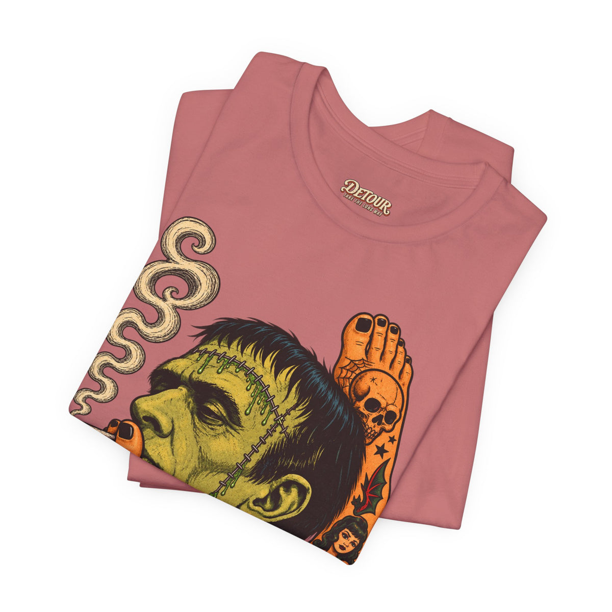 Vintage Frankenstein Smoking Monster T-Shirt