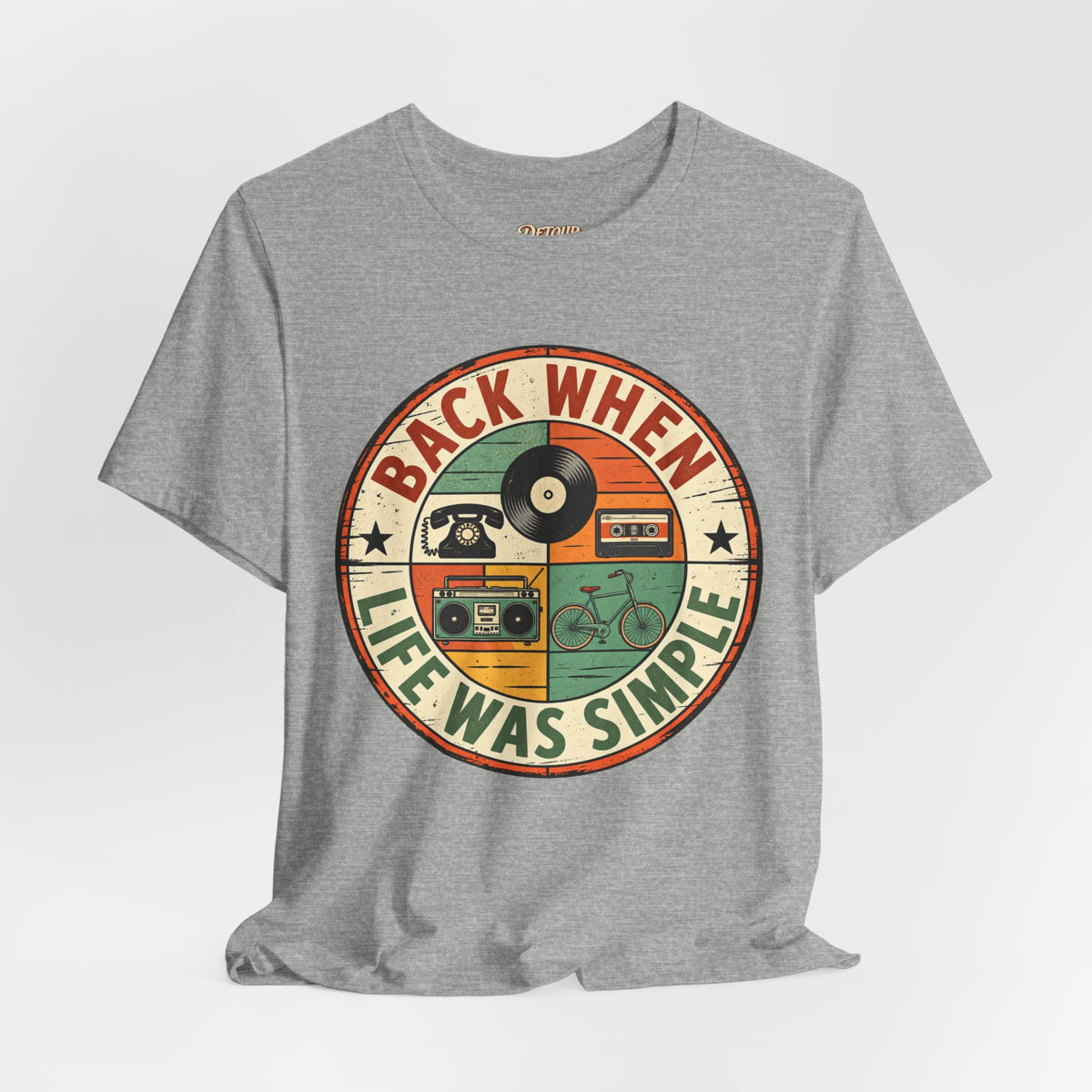 Back When Life Was Simple Vintage Retro T-Shirt