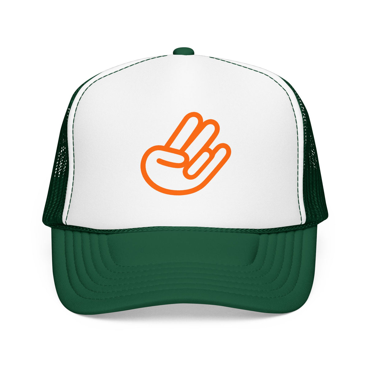 Shocker Foam Trucker Hat — Retro Orange Surf Vibe Mesh Cap