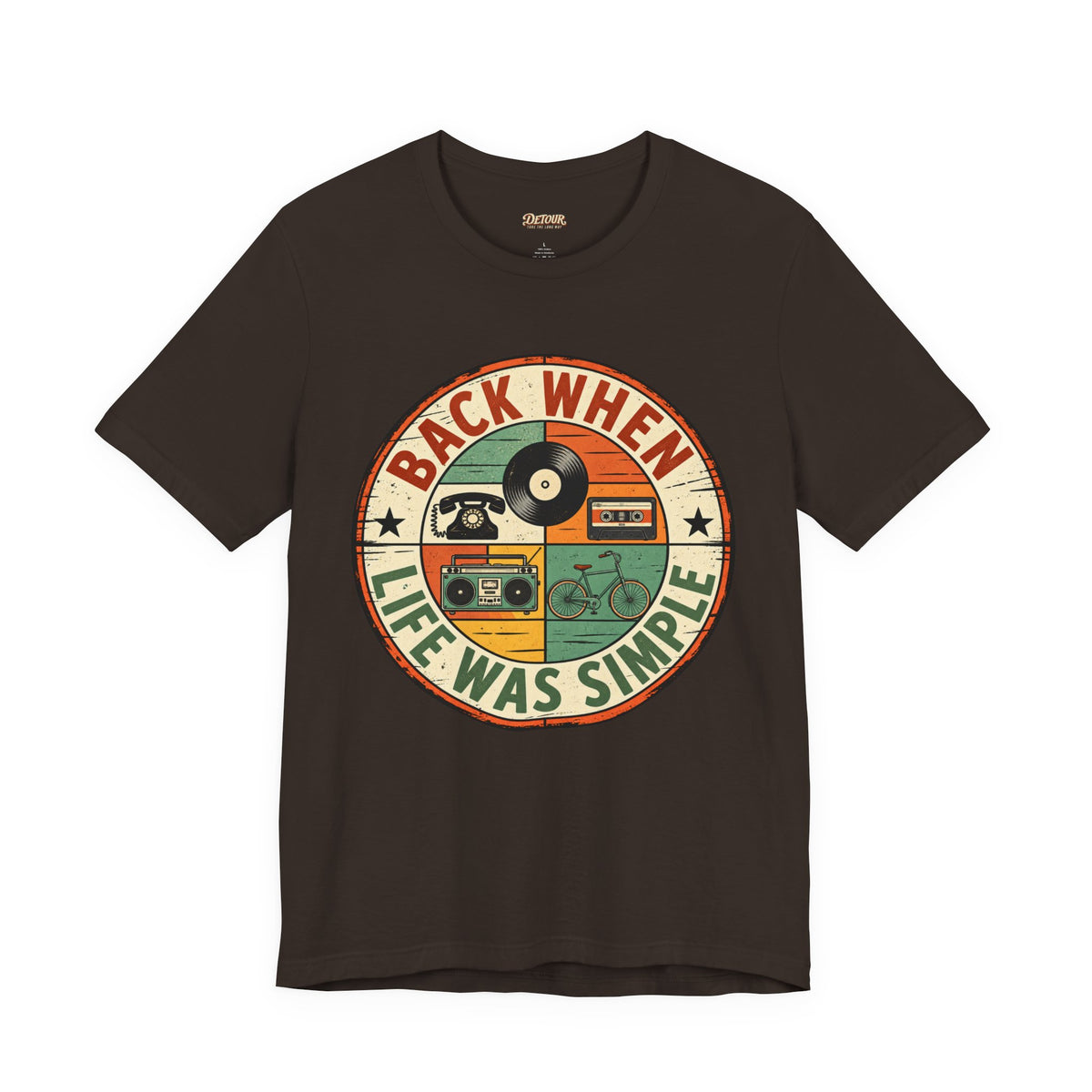 Back When Life Was Simple Vintage Retro T-Shirt