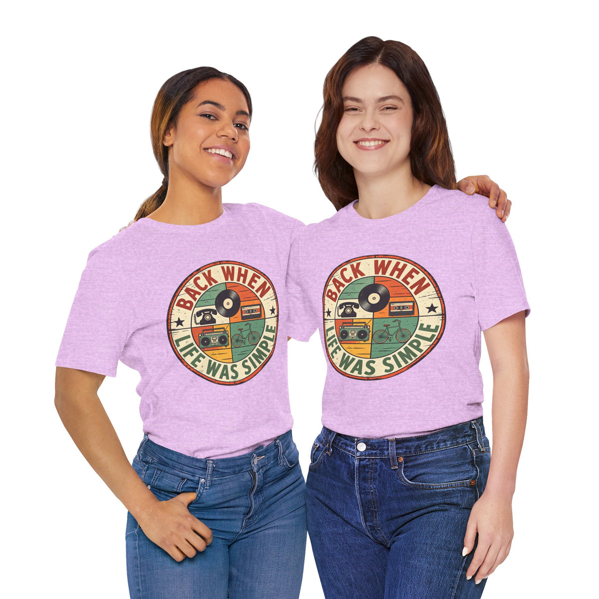Back When Life Was Simple Vintage Retro T-Shirt