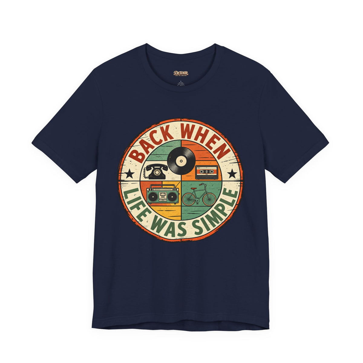 Back When Life Was Simple Vintage Retro T-Shirt