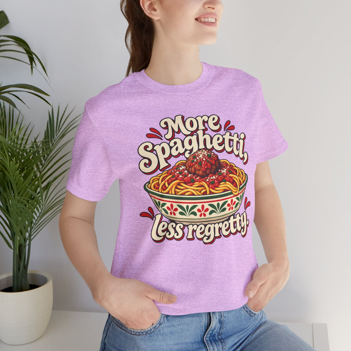 More Spaghetti Less Regretti Foodie Graphic Tee