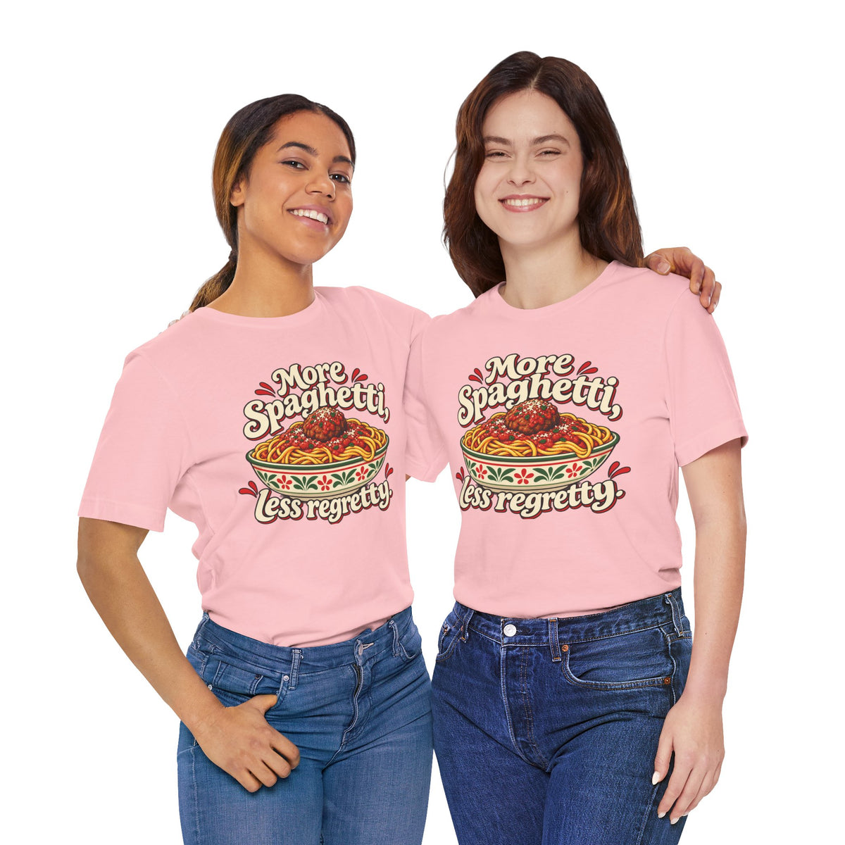 More Spaghetti Less Regretti Foodie Graphic Tee