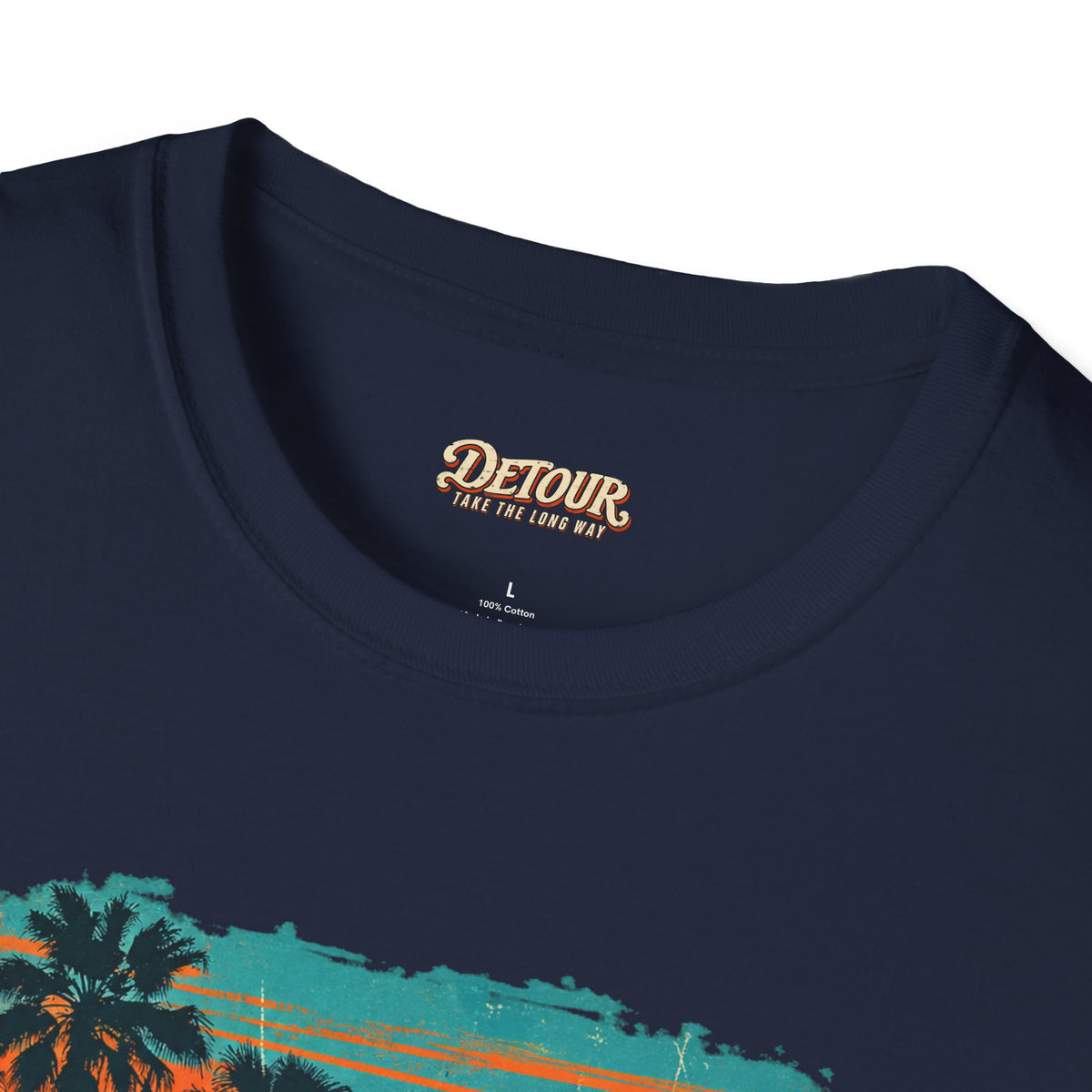 Retro Sunset Van T-Shirt – Tropical Beach Road Trip Graphic