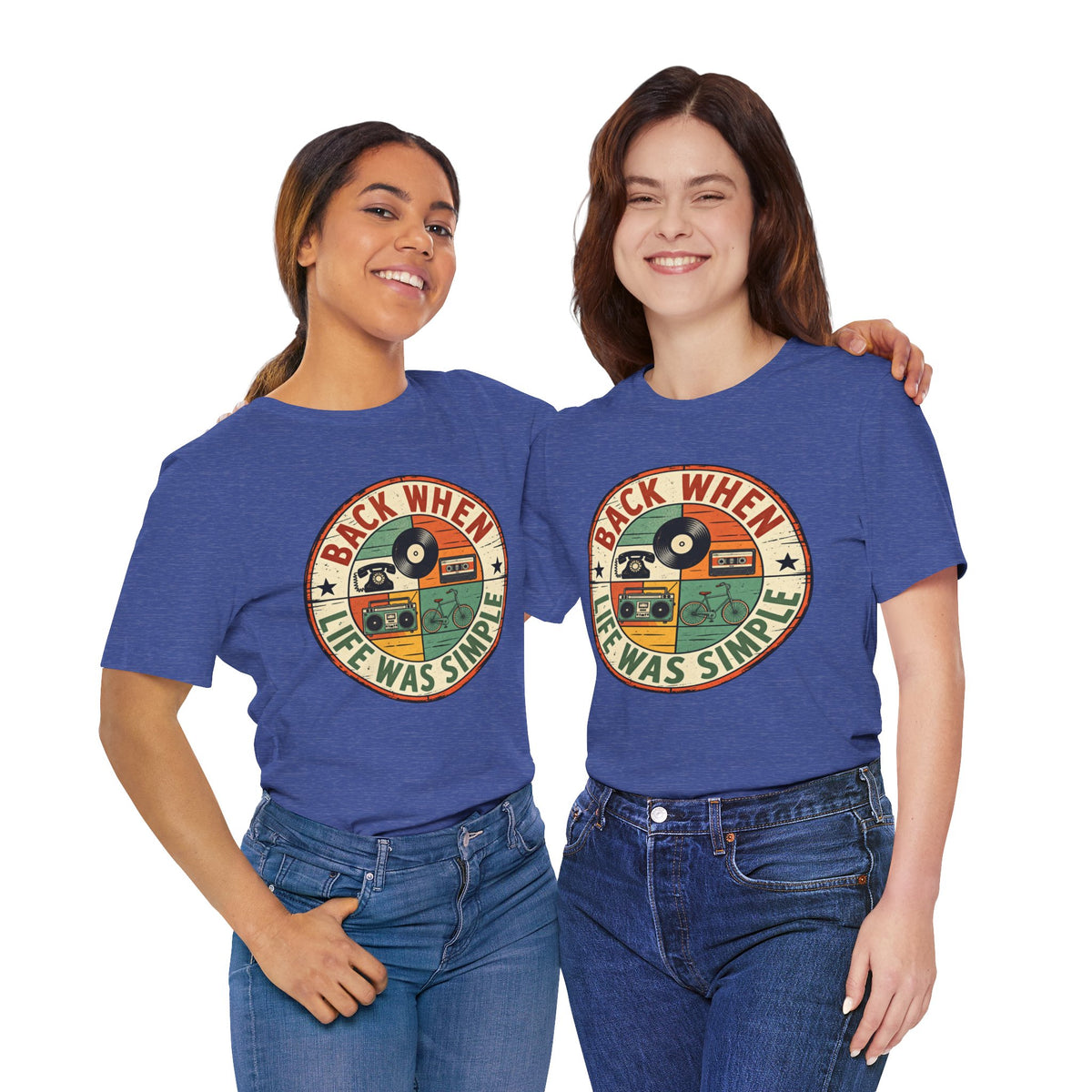 Back When Life Was Simple Vintage Retro T-Shirt