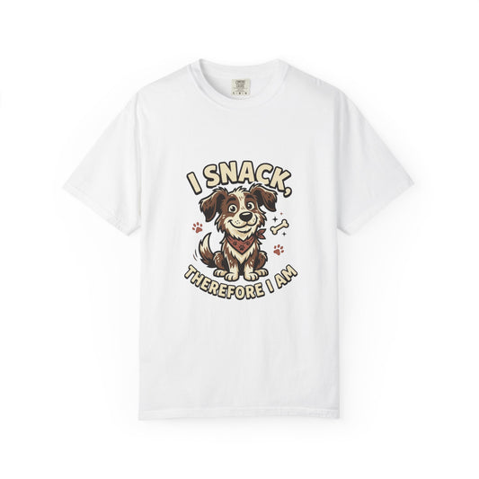 I Snack Therefore I Am Dog T-Shirt