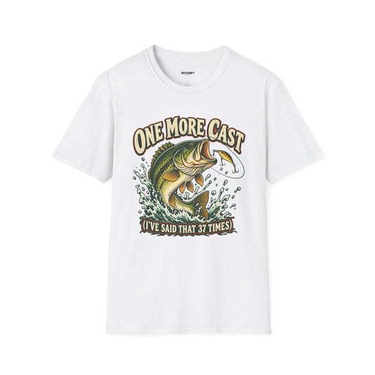 Fishing T-Shirt — "One More Cast" Bass Graphic Tee