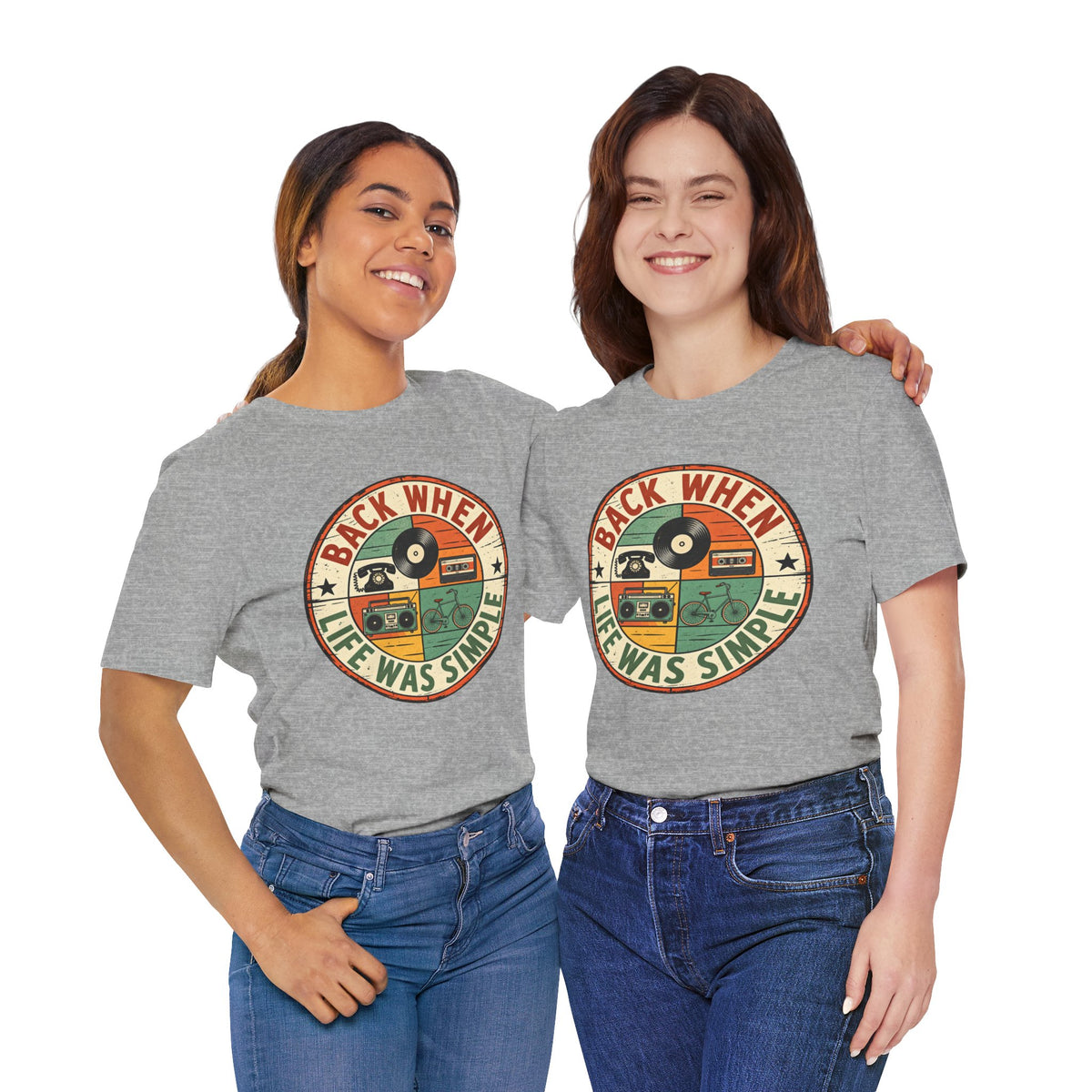 Back When Life Was Simple Vintage Retro T-Shirt
