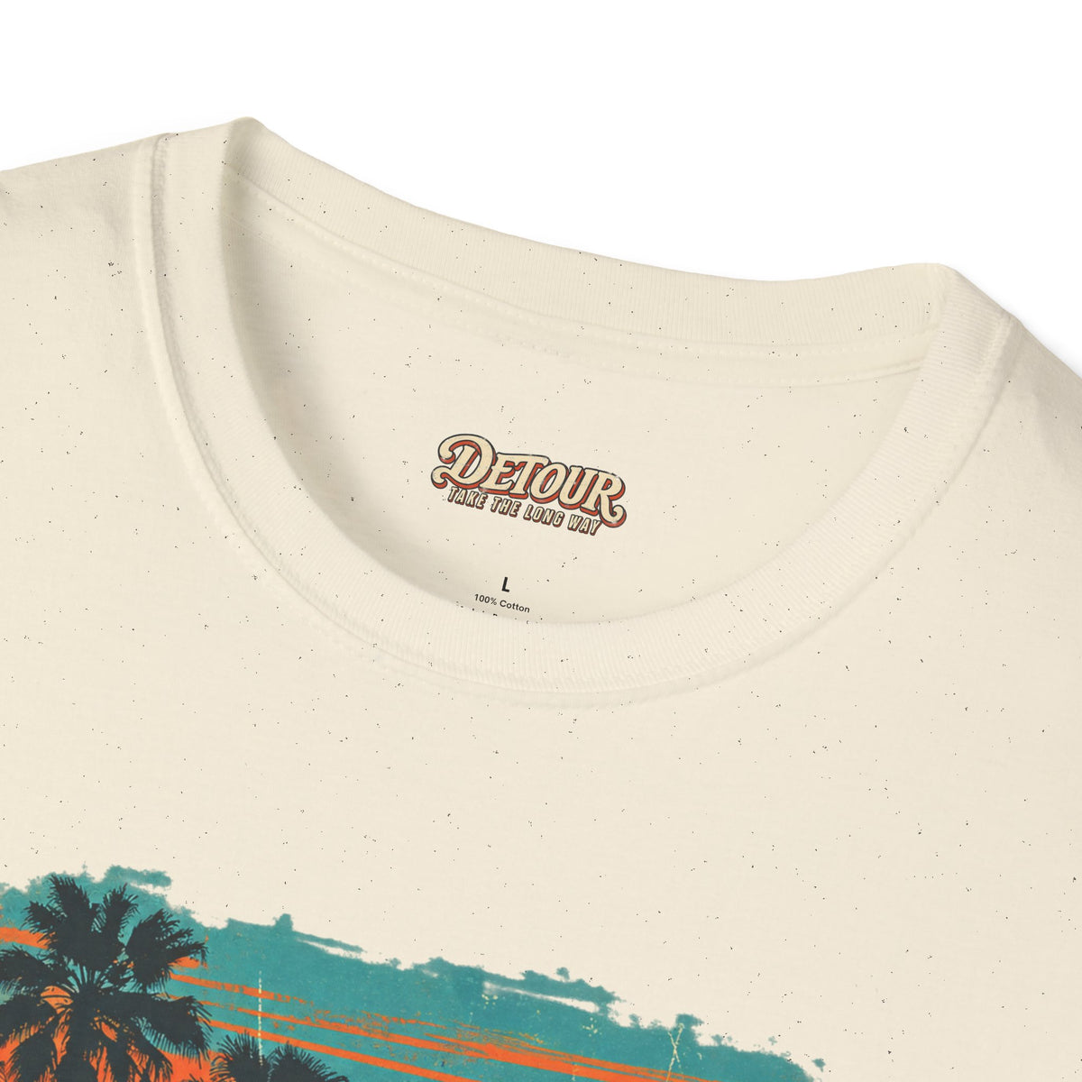 Retro Sunset Van T-Shirt – Tropical Beach Road Trip Graphic