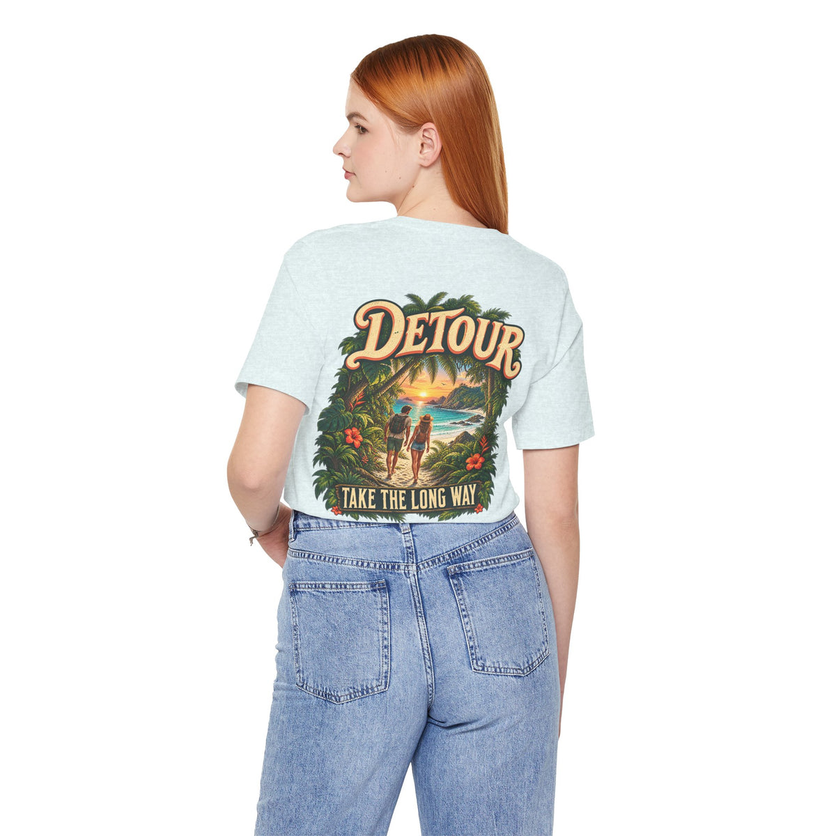Detour Take the Long Way Tropical Adventure T-Shirt
