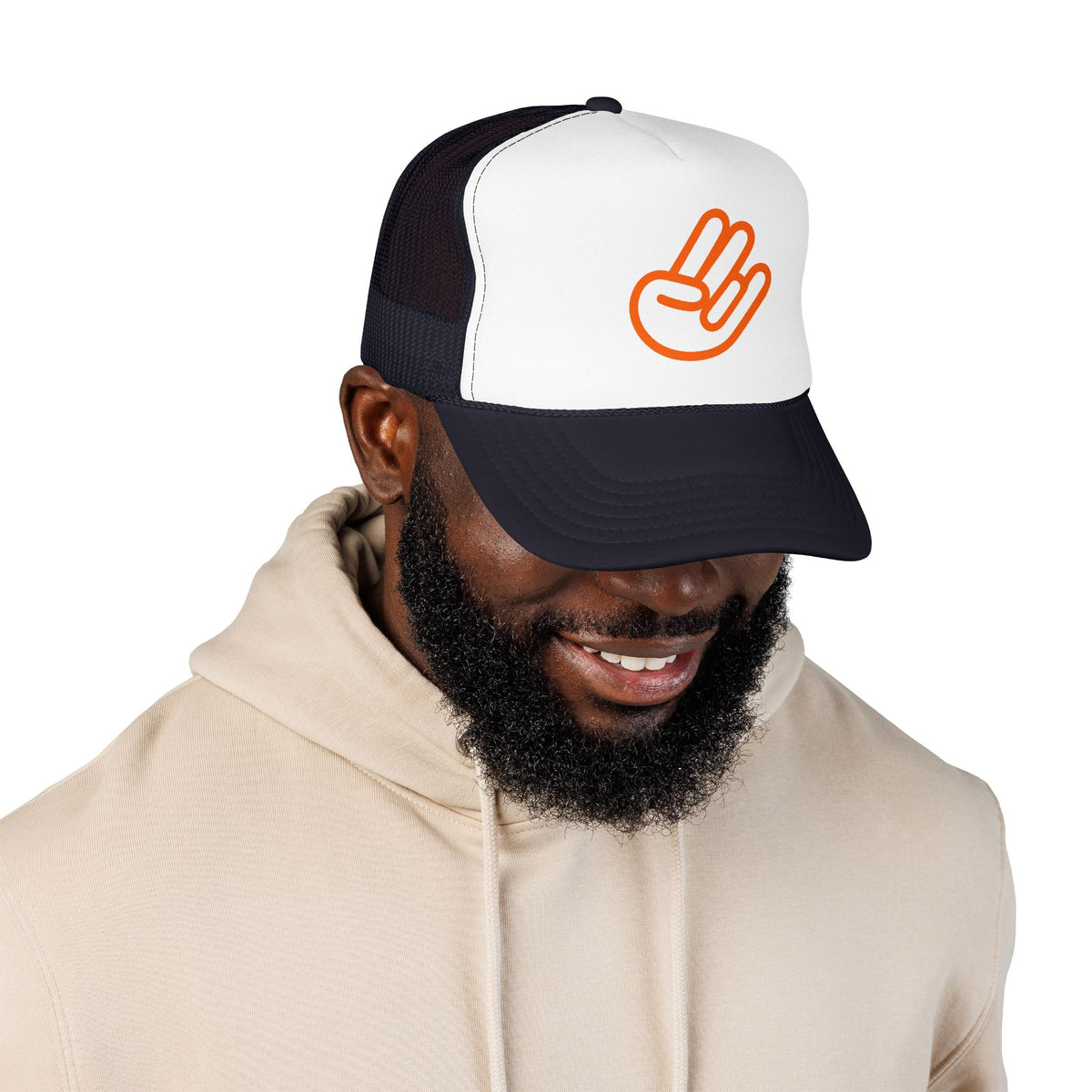 Shocker Foam Trucker Hat — Retro Orange Surf Vibe Mesh Cap