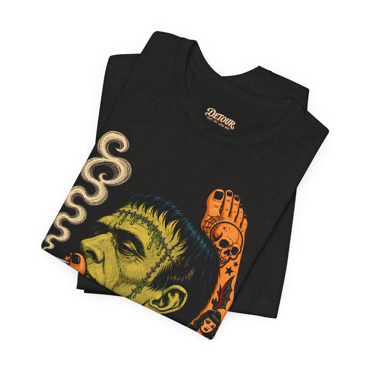 Vintage Frankenstein Smoking Monster T-Shirt