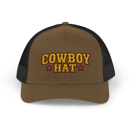 Cowboy Hat Snapback Trucker Cap – Western Rodeo Mesh Back Hat