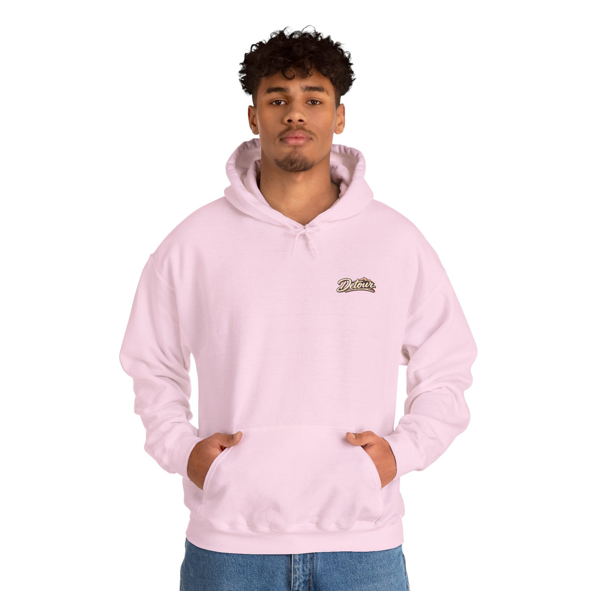Detour Vintage Hot Rod Hoodie — "Take The Long Way" Classic Car Sweatshirt