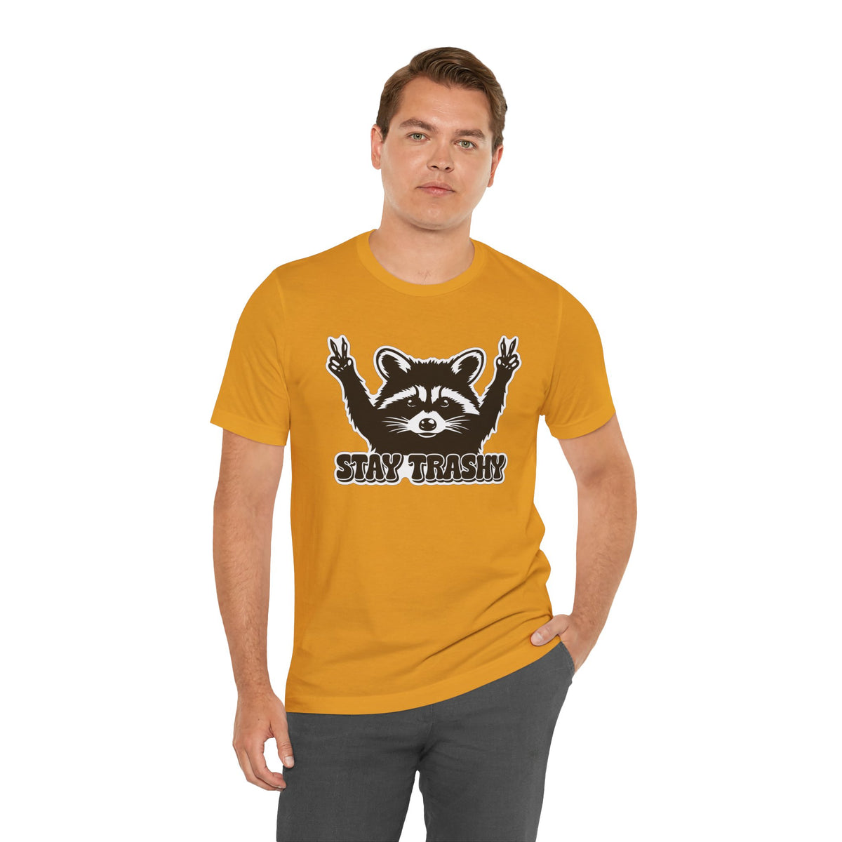 Stay Trashy Raccoon Graphic T-Shirt