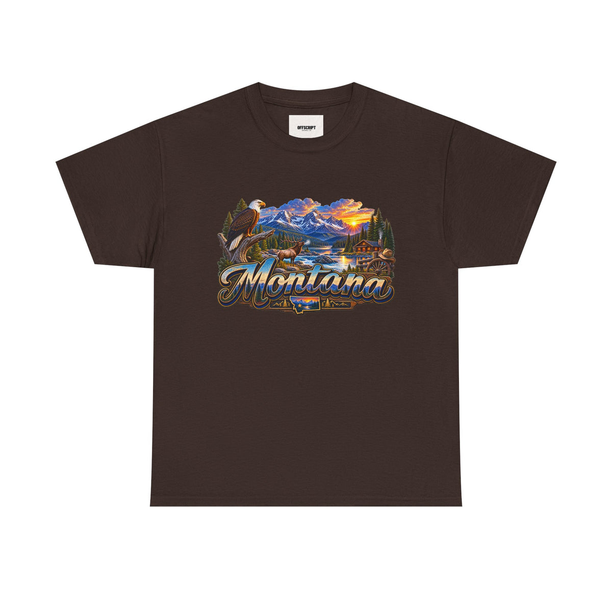 Montana Scenic T-Shirt – Vintage Mountain Lake Graphic Tee