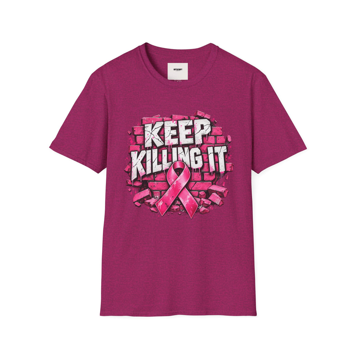 Keep Killing It pink ribbon T-Shirt | Breast Cancer Awareness, Motivational Graphic