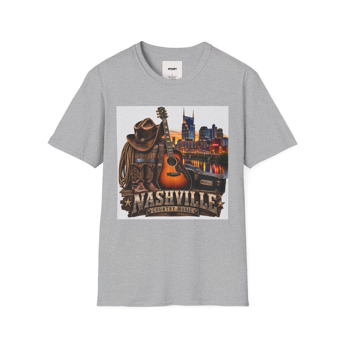 Nashville Skyline Guitar T-Shirt