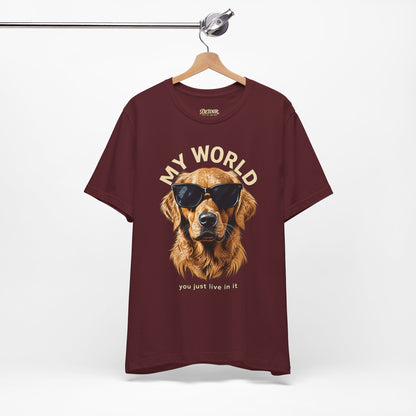 My World Golden Retriever Sunglasses T-Shirt