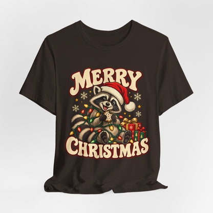 Merry Christmas Raccoon Tee
