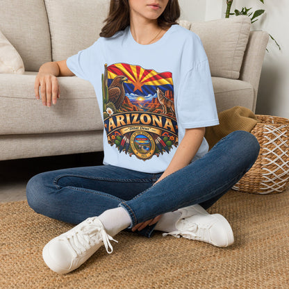 Arizona State T-Shirt — Desert Eagle & Coyote Flag Design